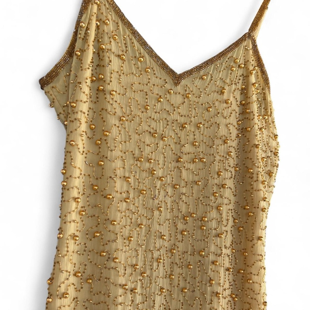 Vintage Laurence Kazar Beaded Dress size XS 100% Silk - RARE - Picture 8 of 8